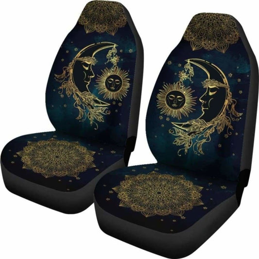 Sun & Moon Art Draw Car Seat Covers 161012