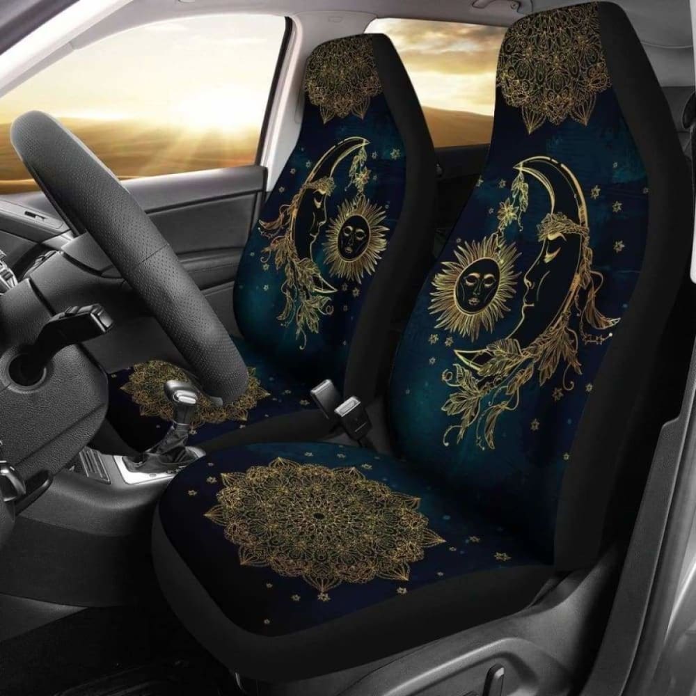 Sun & Moon Art Draw Car Seat Covers 161012