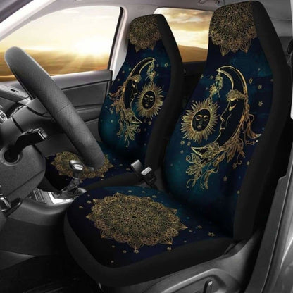 Sun & Moon Art Draw Car Seat Covers 161012