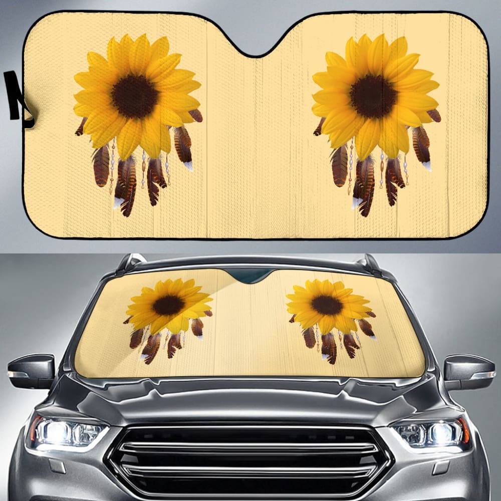 Sunflower Dreamcatcher Amazing Gift Ideas Car Auto Sun Shades 212503 - YourCarButBetter