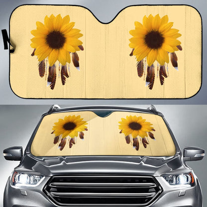 Sunflower Dreamcatcher Amazing Gift Ideas Car Auto Sun Shades 212503 - YourCarButBetter