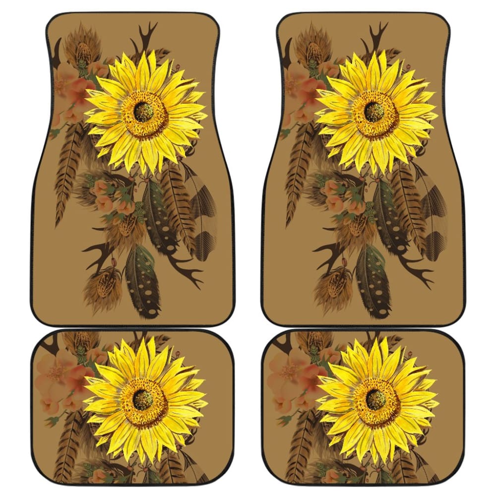 Sunflower Native American Dreamcatcher Car Floor Mats 212901 - YourCarButBetter