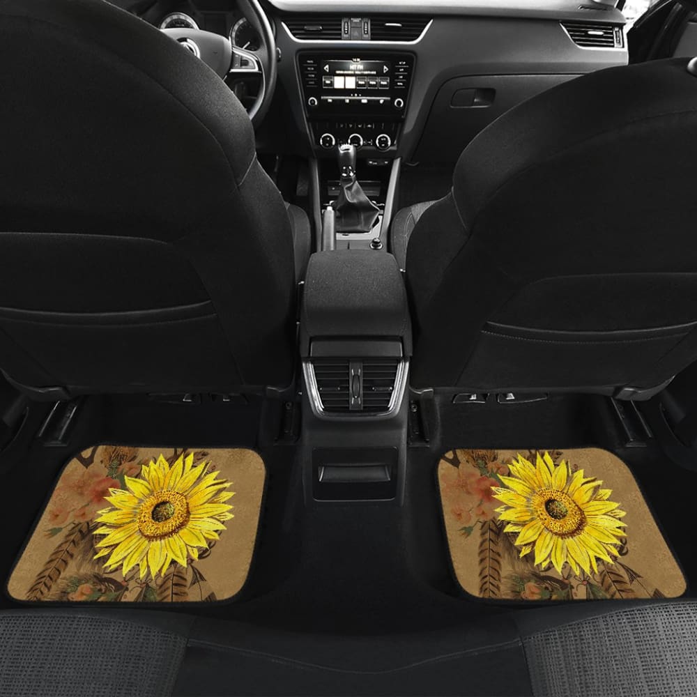Sunflower Native American Dreamcatcher Car Floor Mats 212901 - YourCarButBetter