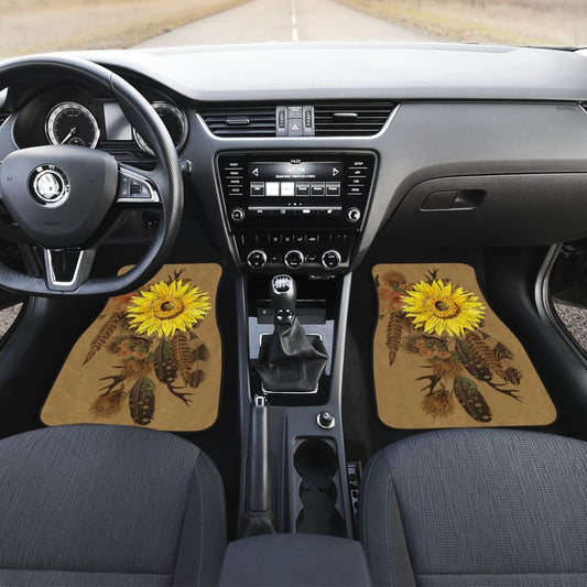 Sunflower Native American Dreamcatcher Car Floor Mats 212901 - YourCarButBetter