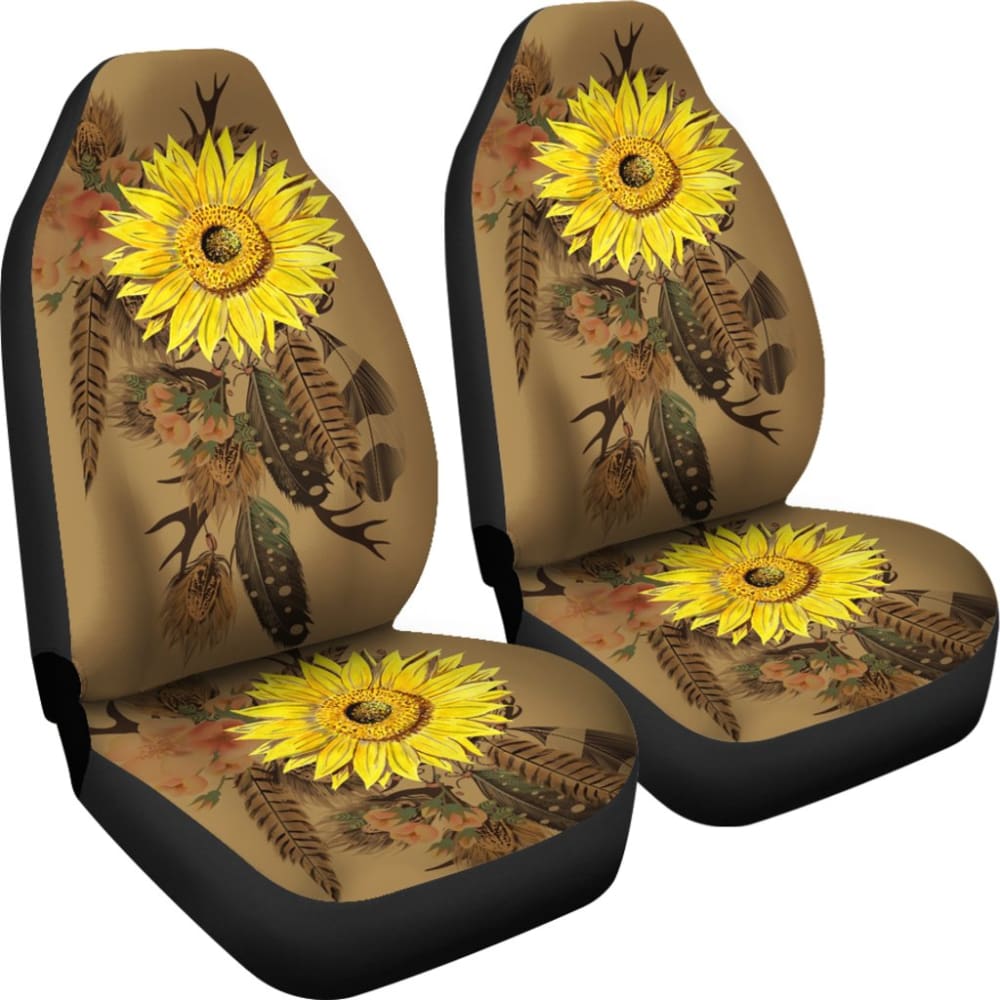 Sunflower Native American Dreamcatcher Car Seat Covers 212901 - YourCarButBetter