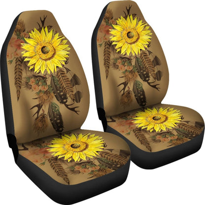 Sunflower Native American Dreamcatcher Car Seat Covers 212901 - YourCarButBetter