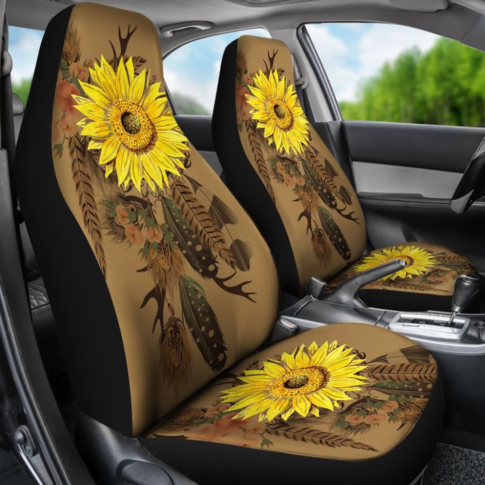 Sunflower Native American Dreamcatcher Car Seat Covers 212901 - YourCarButBetter