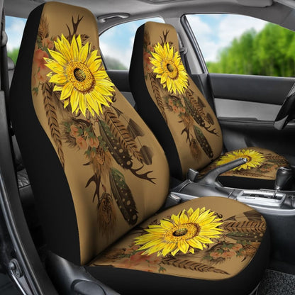 Sunflower Native American Dreamcatcher Car Seat Covers 212901 - YourCarButBetter