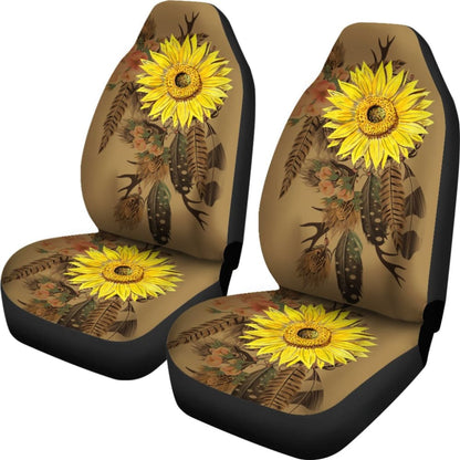Sunflower Native American Dreamcatcher Car Seat Covers 212901 - YourCarButBetter