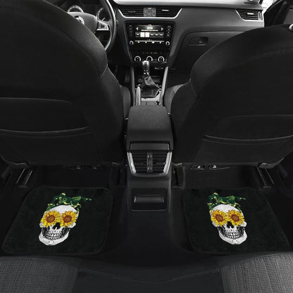 Sunflower Skull Camouflage Bandana Car Floor Mats 210403 - YourCarButBetter