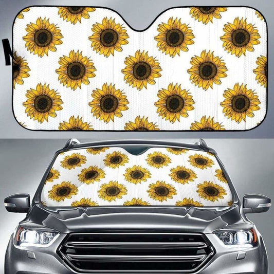 Sunflowers Design Pattern Car Auto Sun Shades 172609 - YourCarButBetter