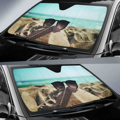 Sunglasses On Beach Sand Car Auto Sunshades 102507 - YourCarButBetter