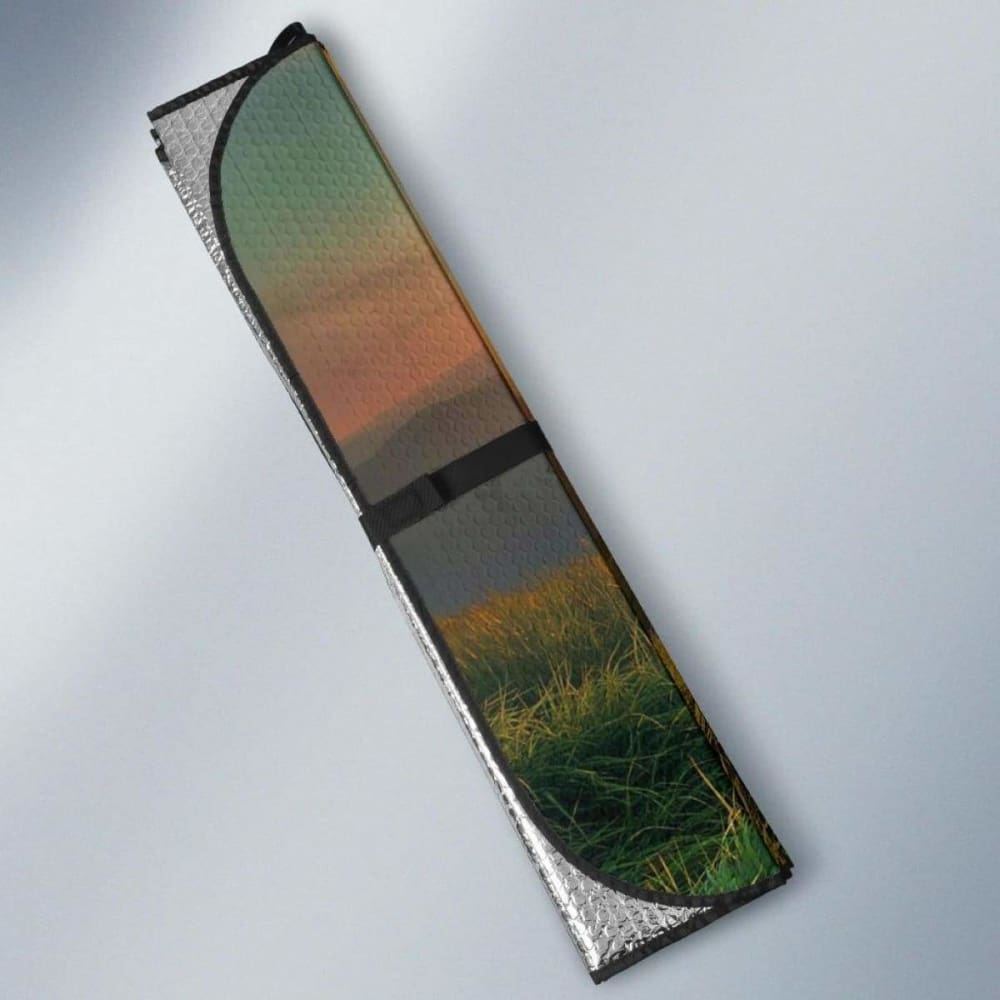 Sunset Deer Mountains Bird Landscape Hd Car Sun Shade 172609 - YourCarButBetter