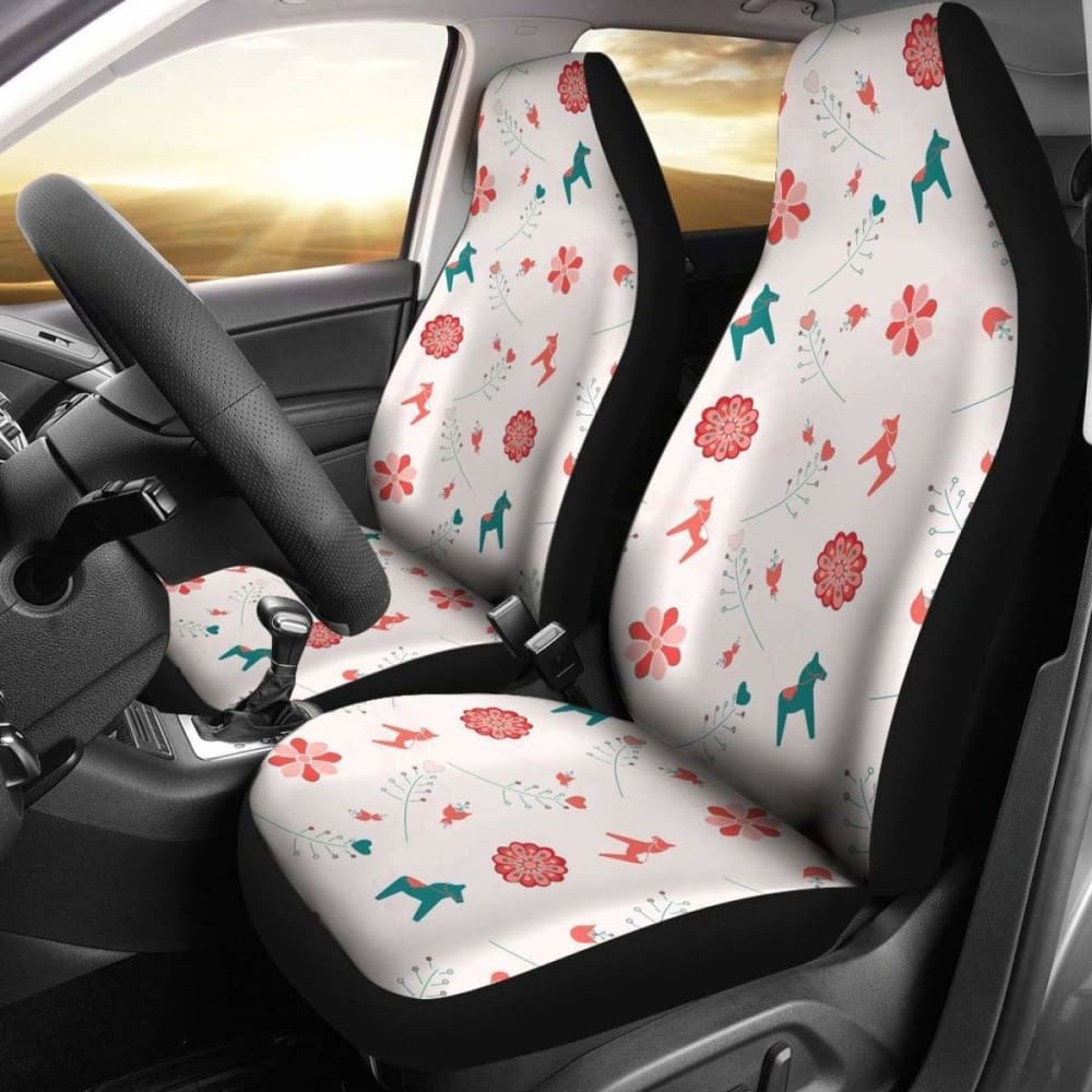Swedish Dala Horse Car Seat Covers 3 170804