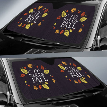 Sweet Car Decoration Hello Fall Car Auto Sun Shades 212001 - YourCarButBetter