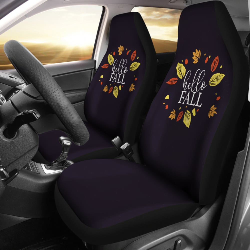 Sweet Car Decoration Hello Fall Car Seat Covers 212001 - YourCarButBetter