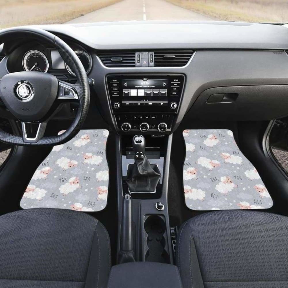 Sweet Dreams Sheep Pattern Front And Back Car Mats 194013 - YourCarButBetter