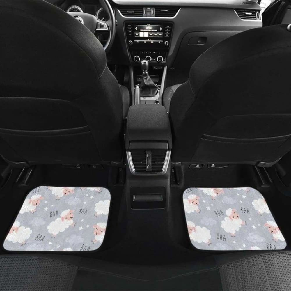 Sweet Dreams Sheep Pattern Front And Back Car Mats 194013 - YourCarButBetter