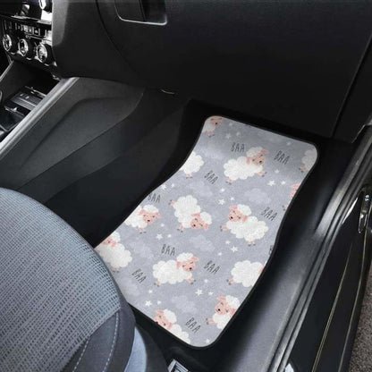 Sweet Dreams Sheep Pattern Front And Back Car Mats 194013 - YourCarButBetter