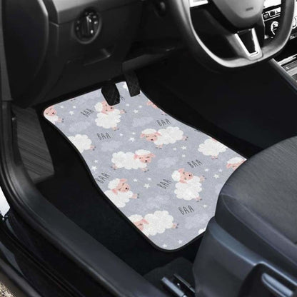 Sweet Dreams Sheep Pattern Front And Back Car Mats 194013 - YourCarButBetter