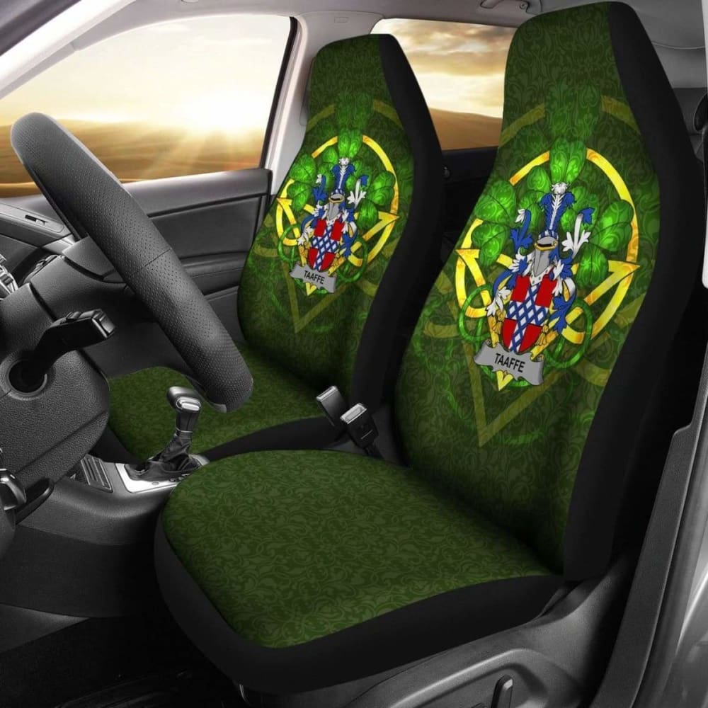Taaffe Ireland Car Seat Cover Celtic Shamrock (Set Of Two) 154230 - YourCarButBetter
