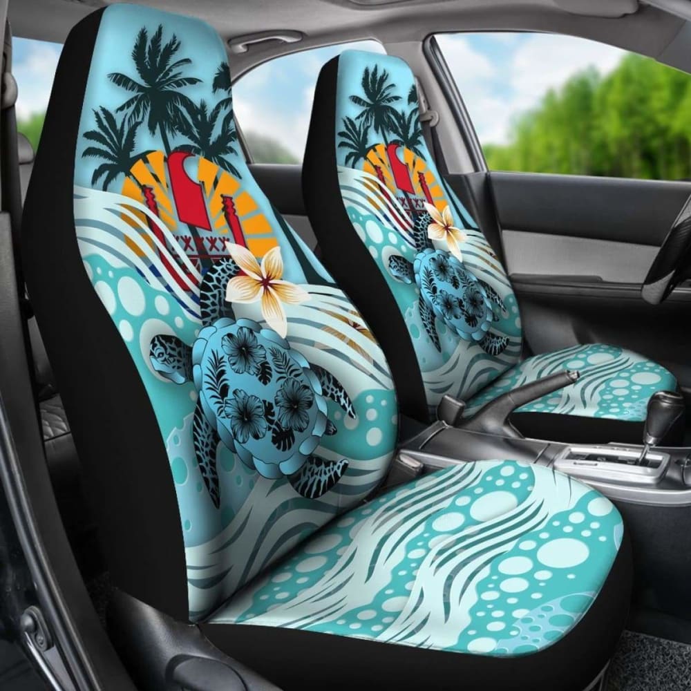 Tahiti Car Seat - Blue Turtle Hibiscus Amazing 091114 - YourCarButBetter