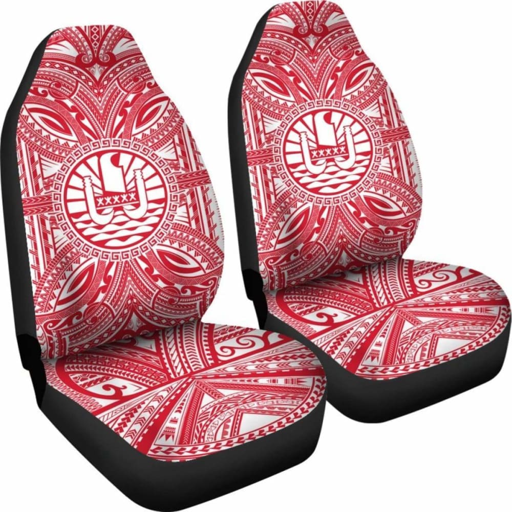 Tahiti Car Seat Cover - Tahiti Coat Of Arms Polynesian Flag Color 105905 - YourCarButBetter