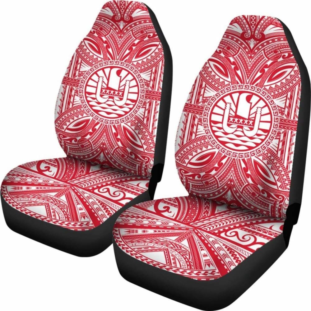 Tahiti Car Seat Cover - Tahiti Coat Of Arms Polynesian Flag Color 105905 - YourCarButBetter