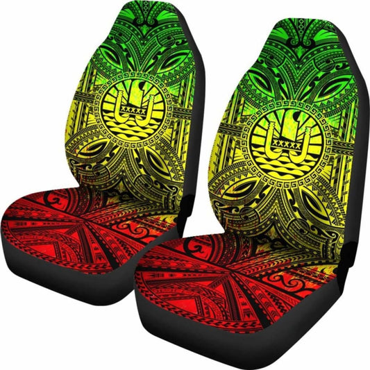Tahiti Car Seat Cover - Tahiti Coat Of Arms Polynesian Reggae Style 105905 - YourCarButBetter