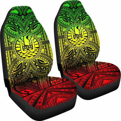 Tahiti Car Seat Cover - Tahiti Coat Of Arms Polynesian Reggae Style 105905 - YourCarButBetter