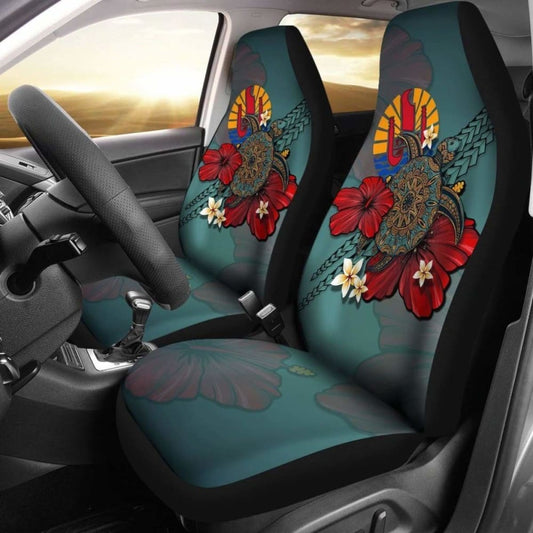 Tahiti Car Seat Covers Blue Turtle Tribal Amazing 091114 - YourCarButBetter