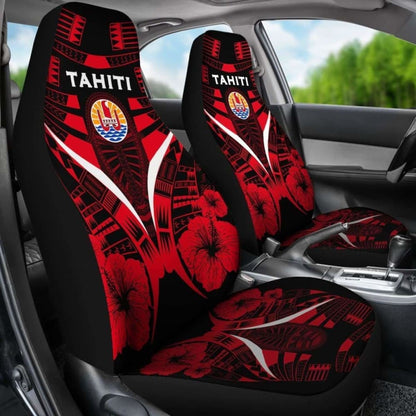 Tahiti Car Seat Covers - Tahiti Flag Hibiscus Polynesian Tattoo - Amazing 1 105905 - YourCarButBetter