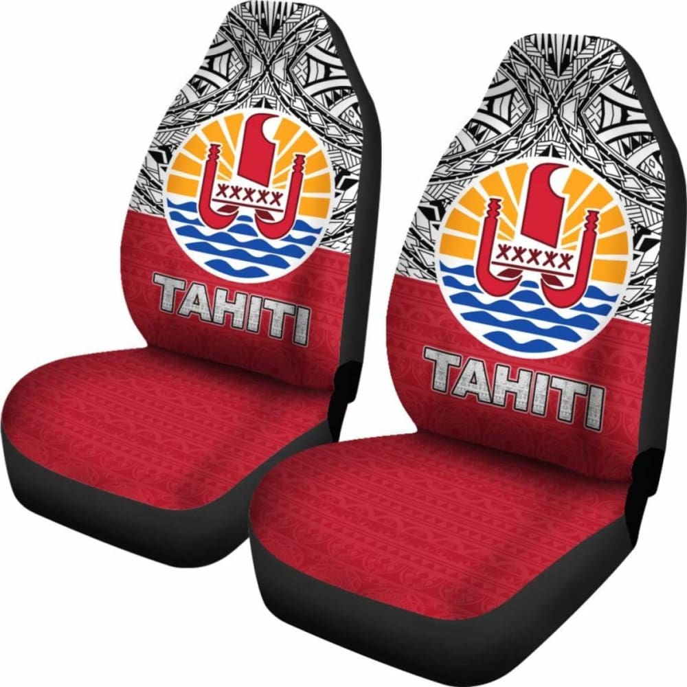 Tahiti Car Seat Covers - Tahiti Flag Polynesian Design - 105905 - YourCarButBetter