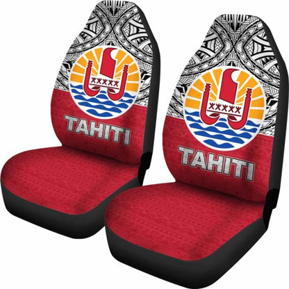 Tahiti Car Seat Covers - Tahiti Flag Polynesian Design - 105905 - YourCarButBetter