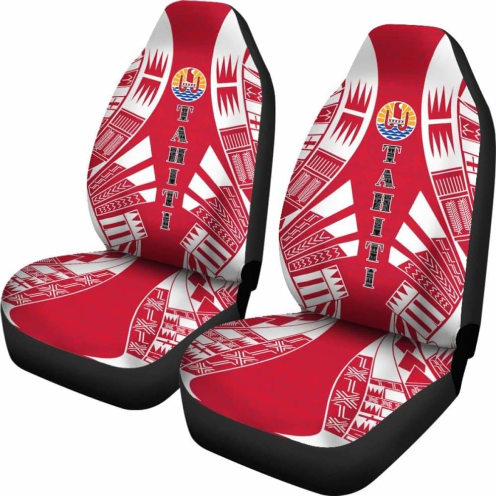 Tahiti Car Seat Covers - Tahiti Flag Polynesian Tattoo Flag - 9 174914 - YourCarButBetter