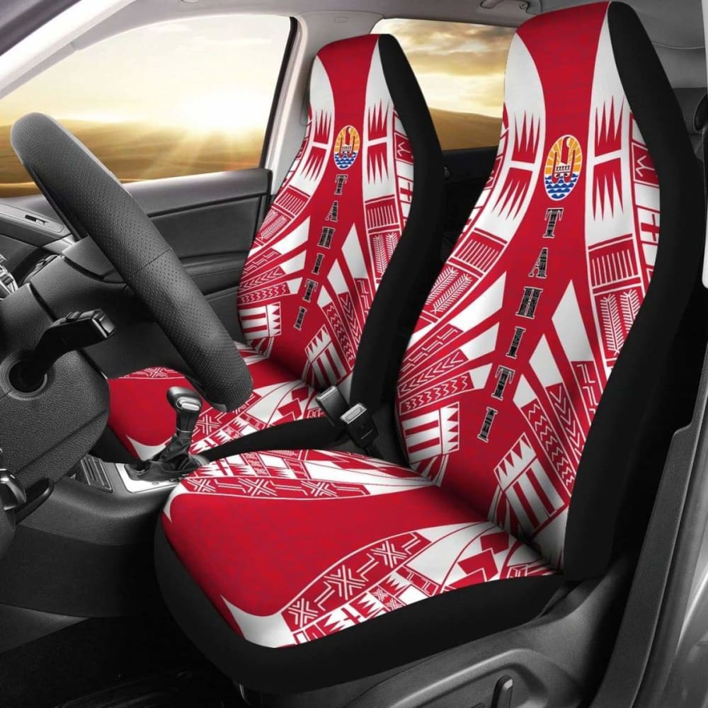 Tahiti Car Seat Covers - Tahiti Flag Polynesian Tattoo Flag - 9 174914 - YourCarButBetter