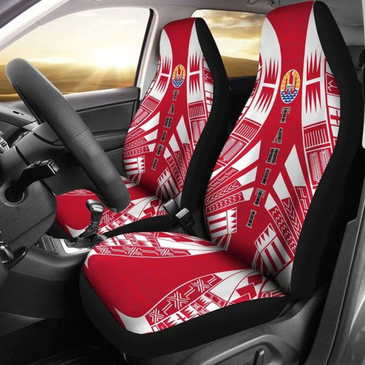 Tahiti Car Seat Covers - Tahiti Flag Polynesian Tattoo Flag - 9 174914 - YourCarButBetter