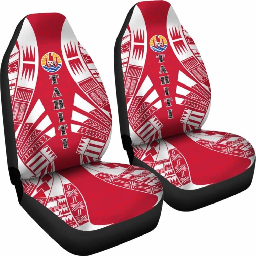 Tahiti Car Seat Covers - Tahiti Flag Polynesian Tattoo Flag - 9 174914 - YourCarButBetter