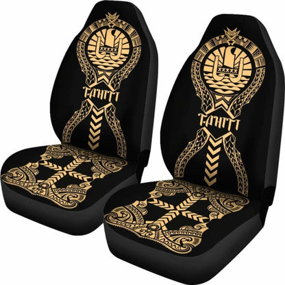 Tahiti Car Seat Covers Polynesian Tribal Gold 105905 - YourCarButBetter