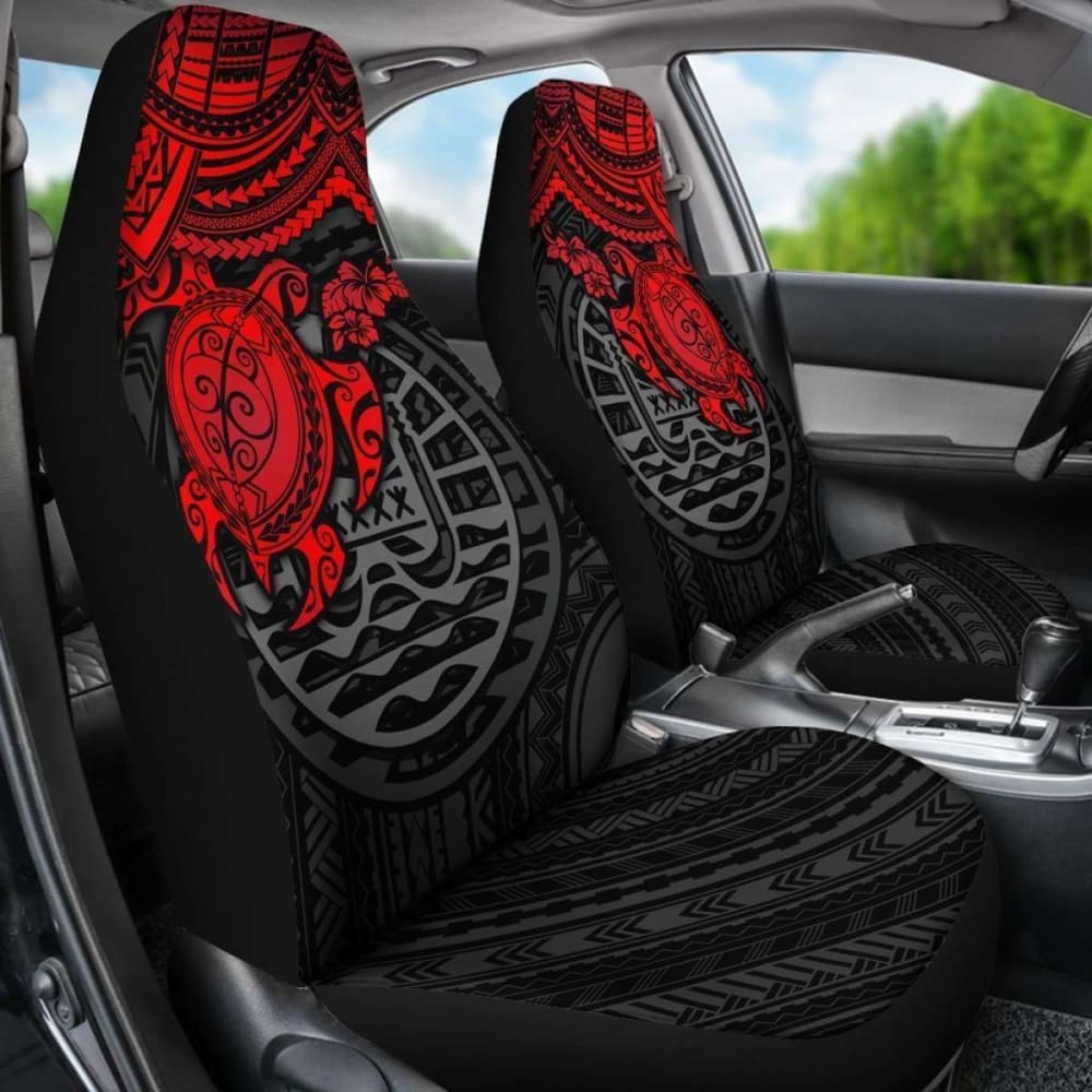 Tahiti Polynesian Car Seat Covers - Red Turtle - Amazing 091114 - YourCarButBetter