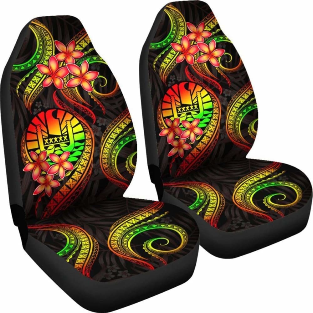Tahiti Polynesian Car Seat Covers - Reggae Plumeria - 105905 - YourCarButBetter