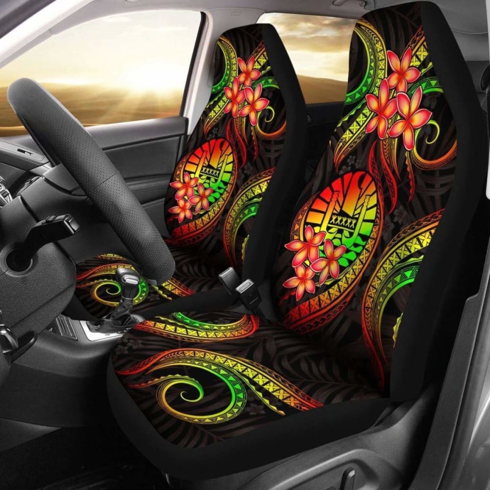 Tahiti Polynesian Car Seat Covers - Reggae Plumeria - 105905 - YourCarButBetter