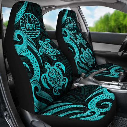 Tahiti Polynesian Car Seat Covers - Turquoise Tentacle Turtle - 091114 - YourCarButBetter