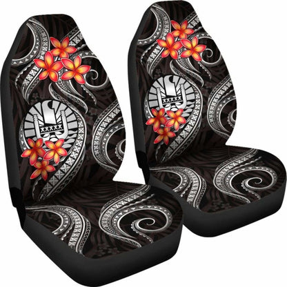 Tahiti Polynesian Car Seat Covers - White Plumeria - 105905 - YourCarButBetter