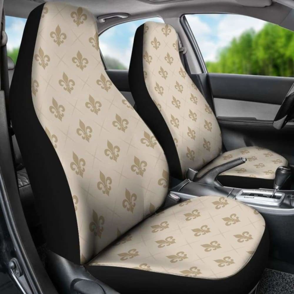 Tan Fleur De Lis Car Seat Covers 160905