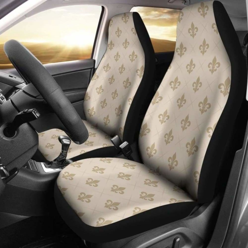 Tan Fleur De Lis Car Seat Covers 160905