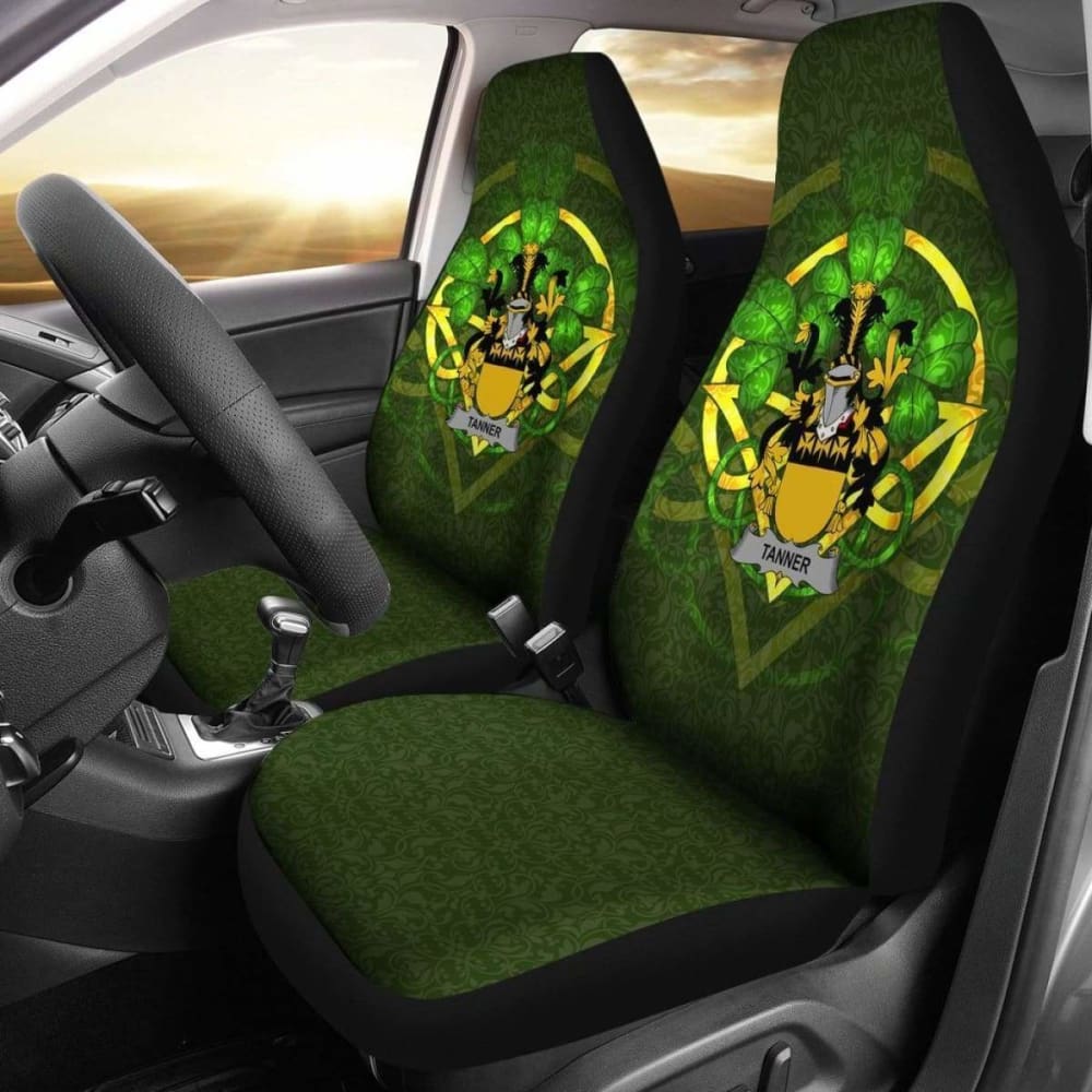 Tanner Ireland Car Seat Cover Celtic Shamrock (Set Of Two) 154230 - YourCarButBetter