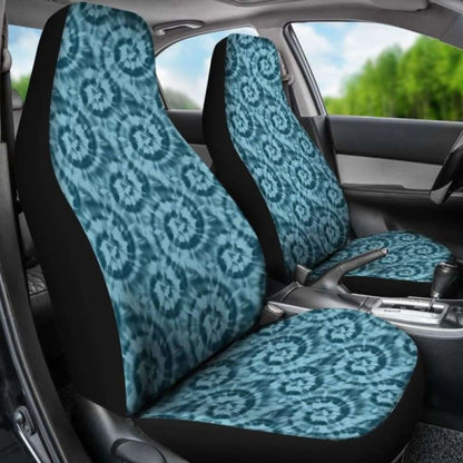 Teal Blue Tie Dye Pattern Car Seat Covers 154230 - YourCarButBetter