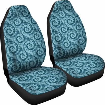 Teal Blue Tie Dye Pattern Car Seat Covers 154230 - YourCarButBetter