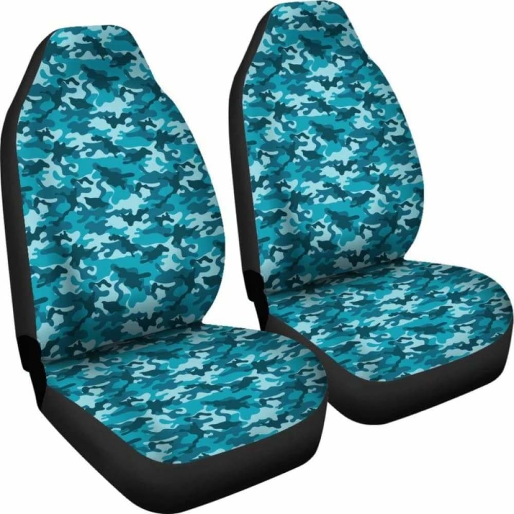 Teal Camo Car Seat Covers 112608